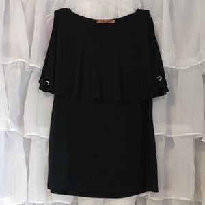 Belldini black cold shoulder top